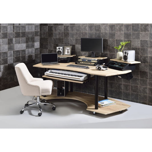 Eleazar Computer Desk 92897 - Natural Finish