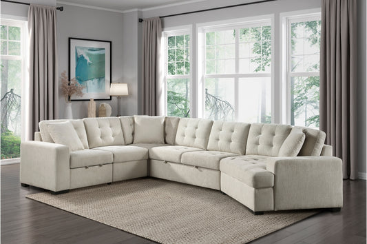 Homelegance 9401BEG - Logansport 4 Pc Sectional