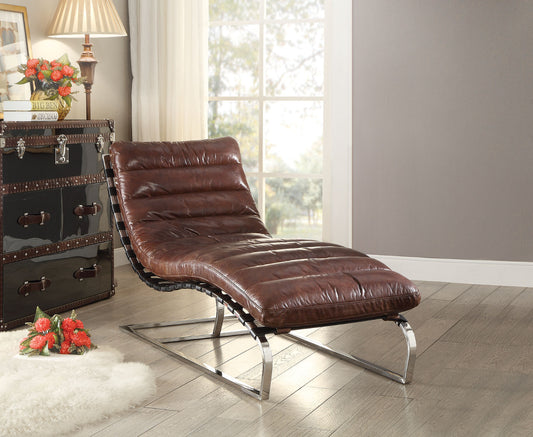 Qortini Top Grain Leather Chaise