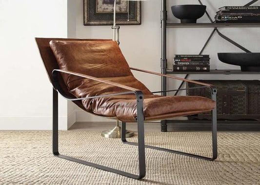 Quoba Accent Chair - Cocoa Top Grain Leather