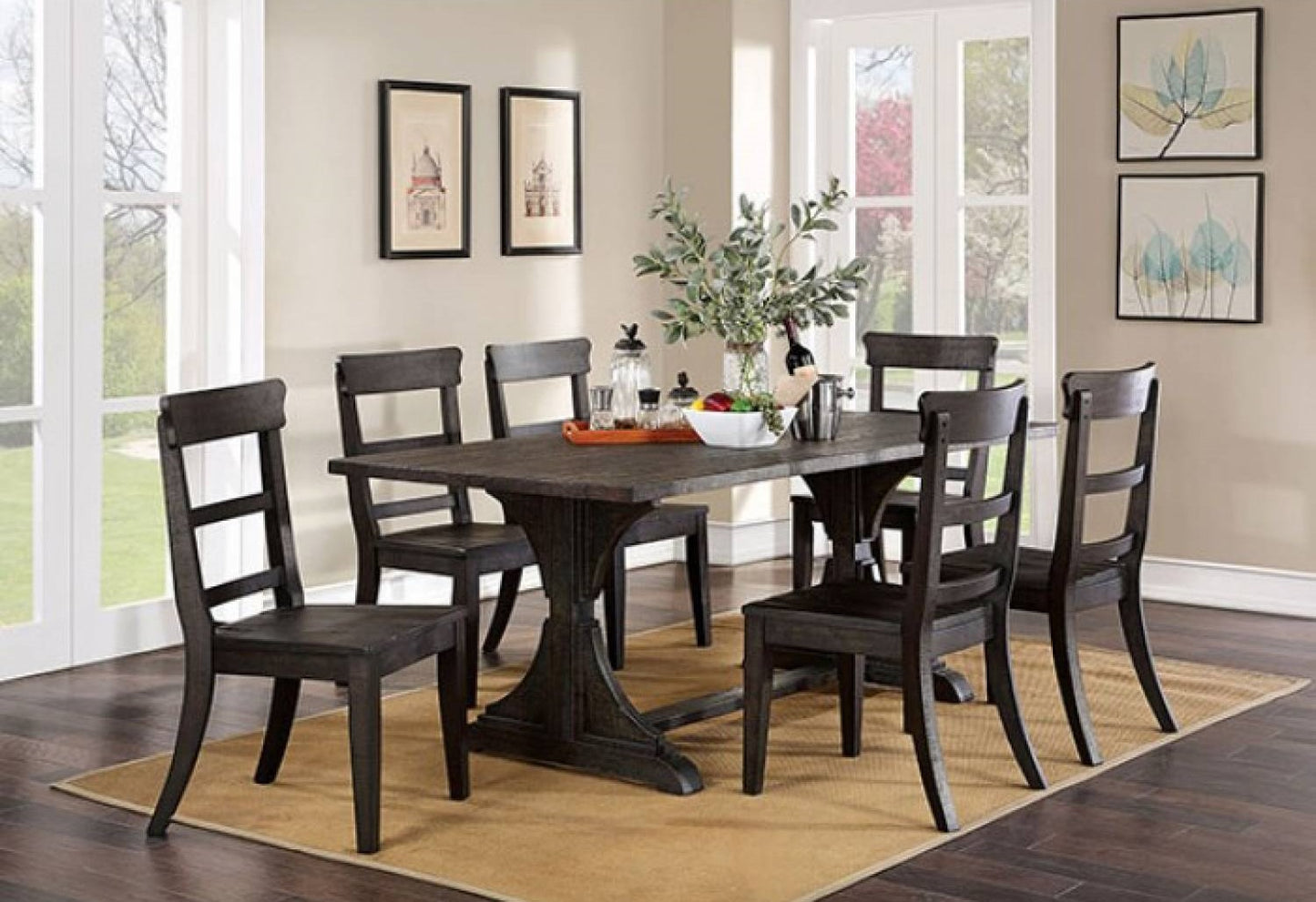 Leonidas Dining Set CM3389BK - Antique Black