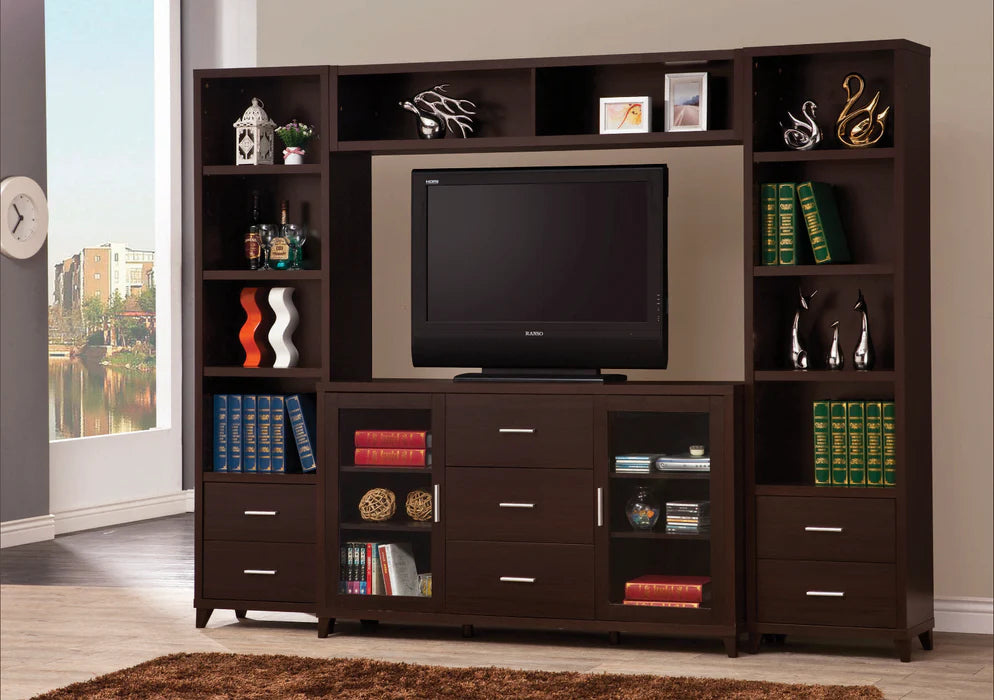 Lewes Espresso 4 Pc Entertainment Center by Coaster