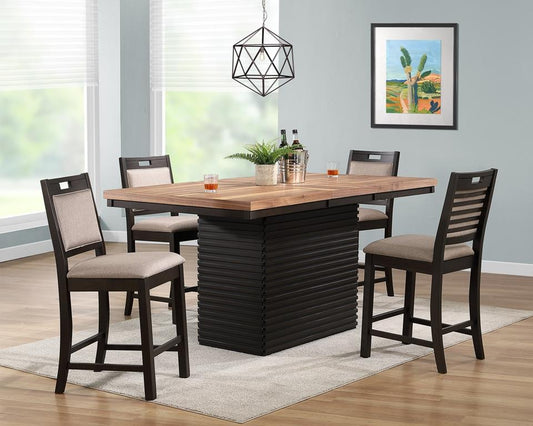 Dallas Walnut Cappucinio Dining Set by Urban Styles