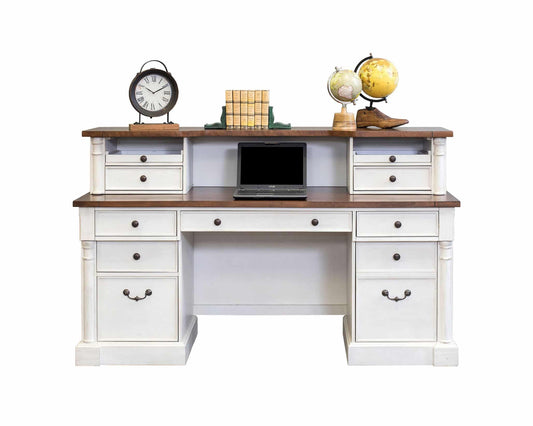 Durham Credenza Desk with Low Hutch