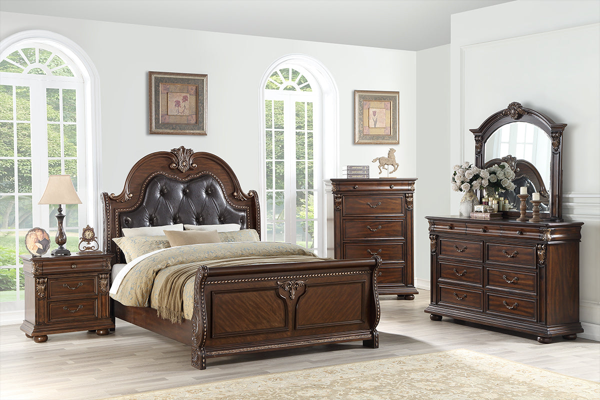 Houston F9432 Bedroom Set 4 Pc - KIng Bed