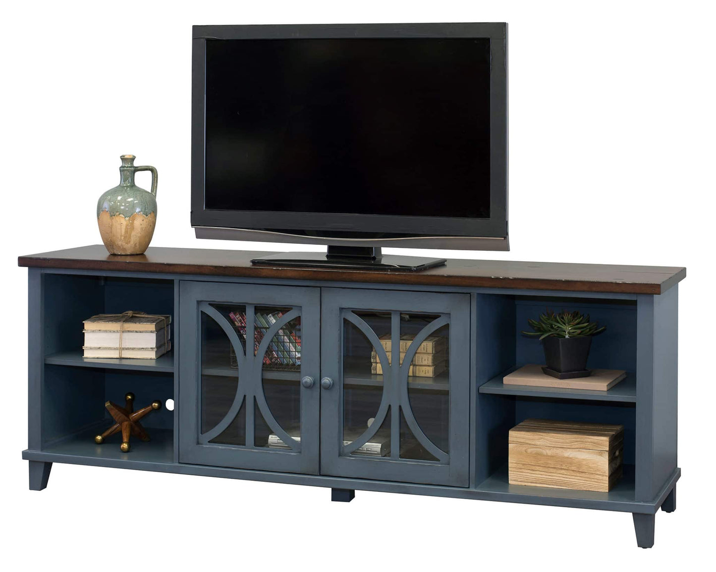 Consola para TV Martin Furniture Bailey de 80" - Acabado en azul o blanco