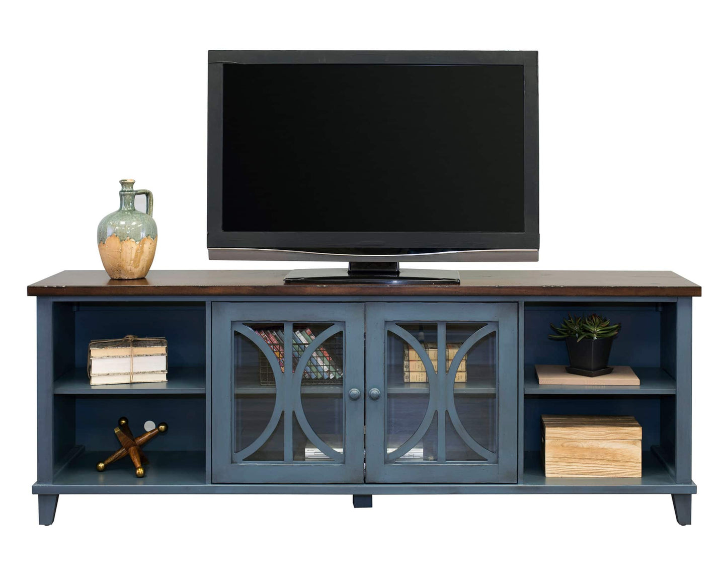 Consola para TV Martin Furniture Bailey de 80" - Acabado en azul o blanco