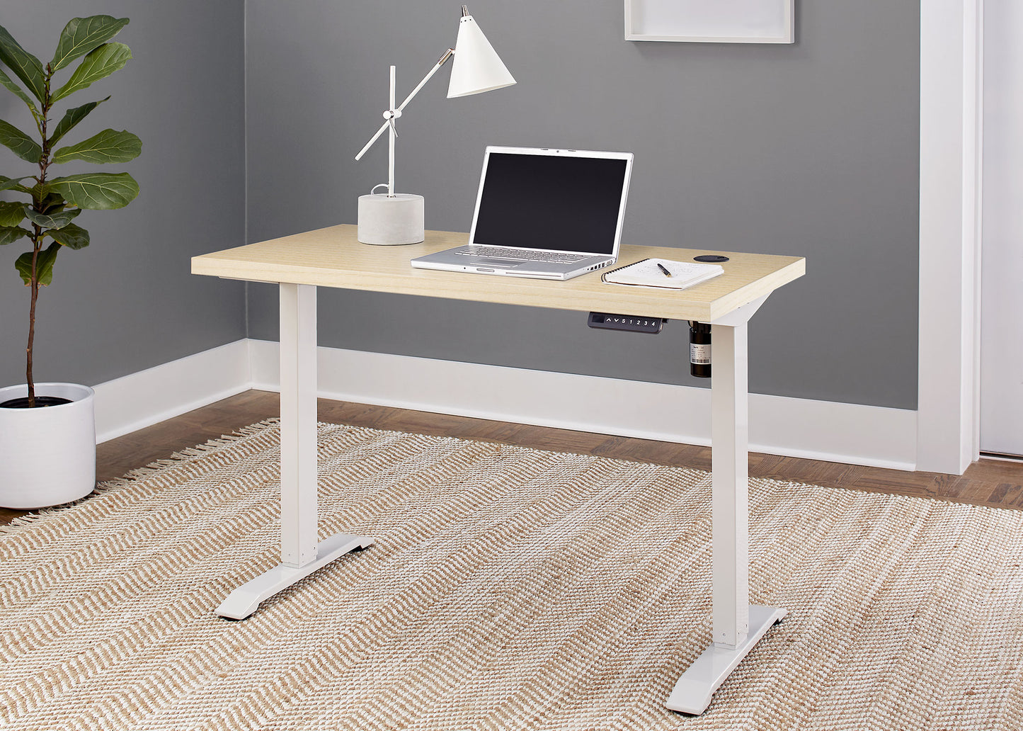 Martin Sit n Stand Desk - Natural