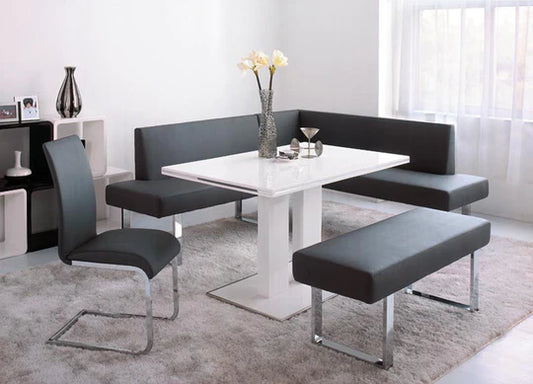 Armen Living Amanda Nook Dining - Acabado gris