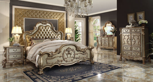 Dresden Bedroom Furniture - Gold Patina Finish