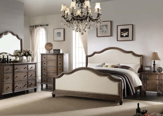 Baudouin Bedroom Collection by Acme - Nailhead Trim