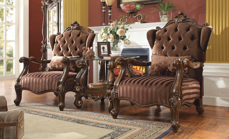 Versailles Brown Velvet Accent Chair 52082