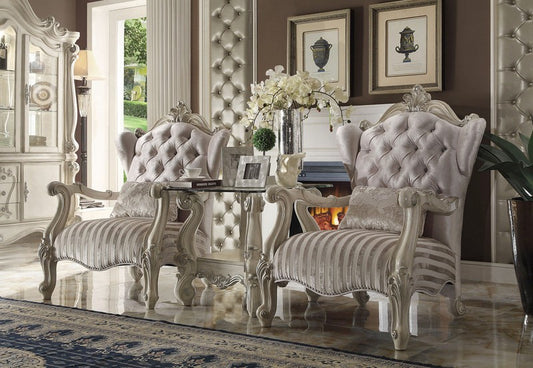 Versailles Ivory Velvet Accent Chair 52087