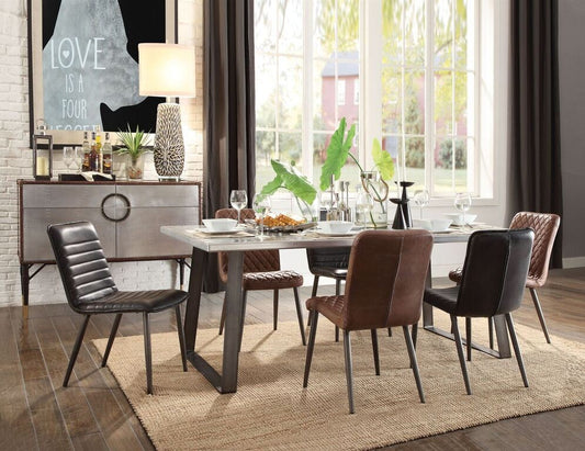 Kaylia Dining Collection - 3 Leather Chair Choices