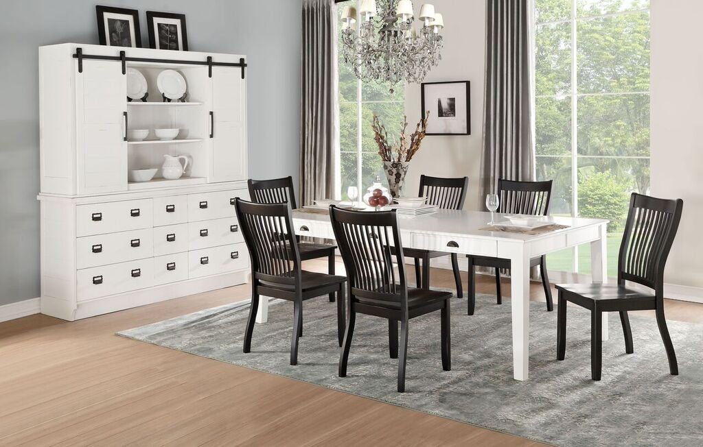 Renske Dining Collection - Antique White/Black Finish