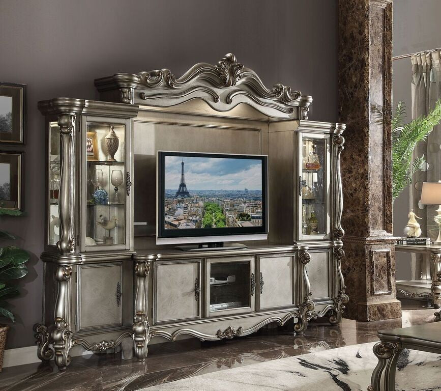 Versailles 91820 Entertainment Center - Antique Platinum