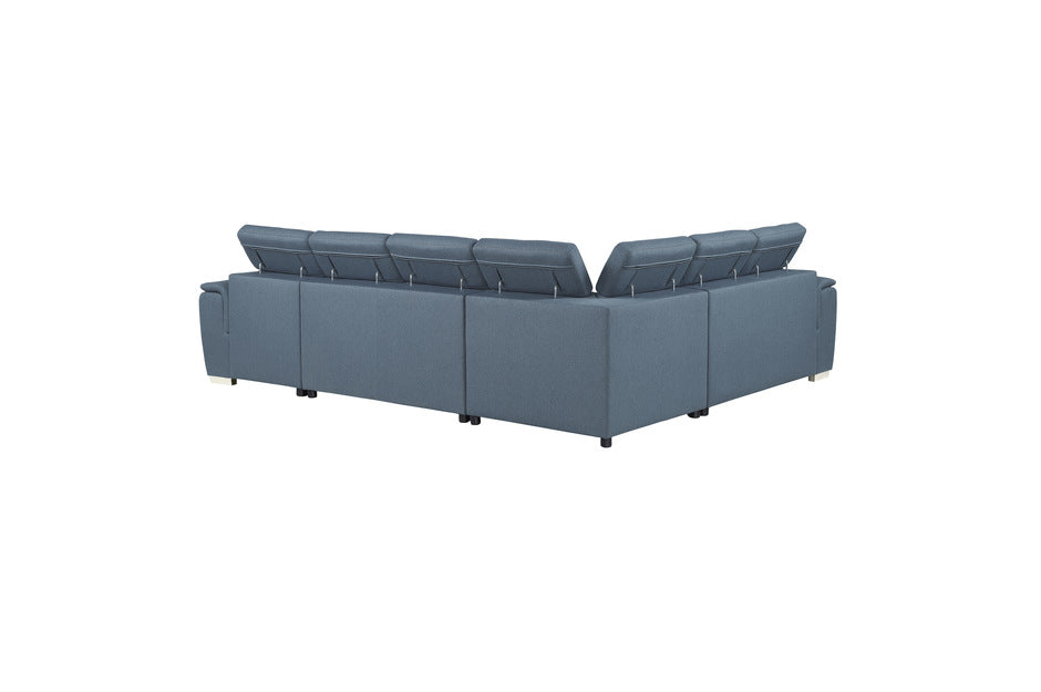 Berel 9355BU Sectional with Pull-out Bed