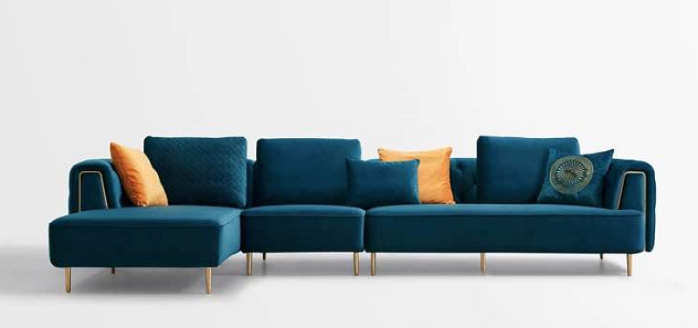 Isles LD831R-RN Sectional - Royal Blue