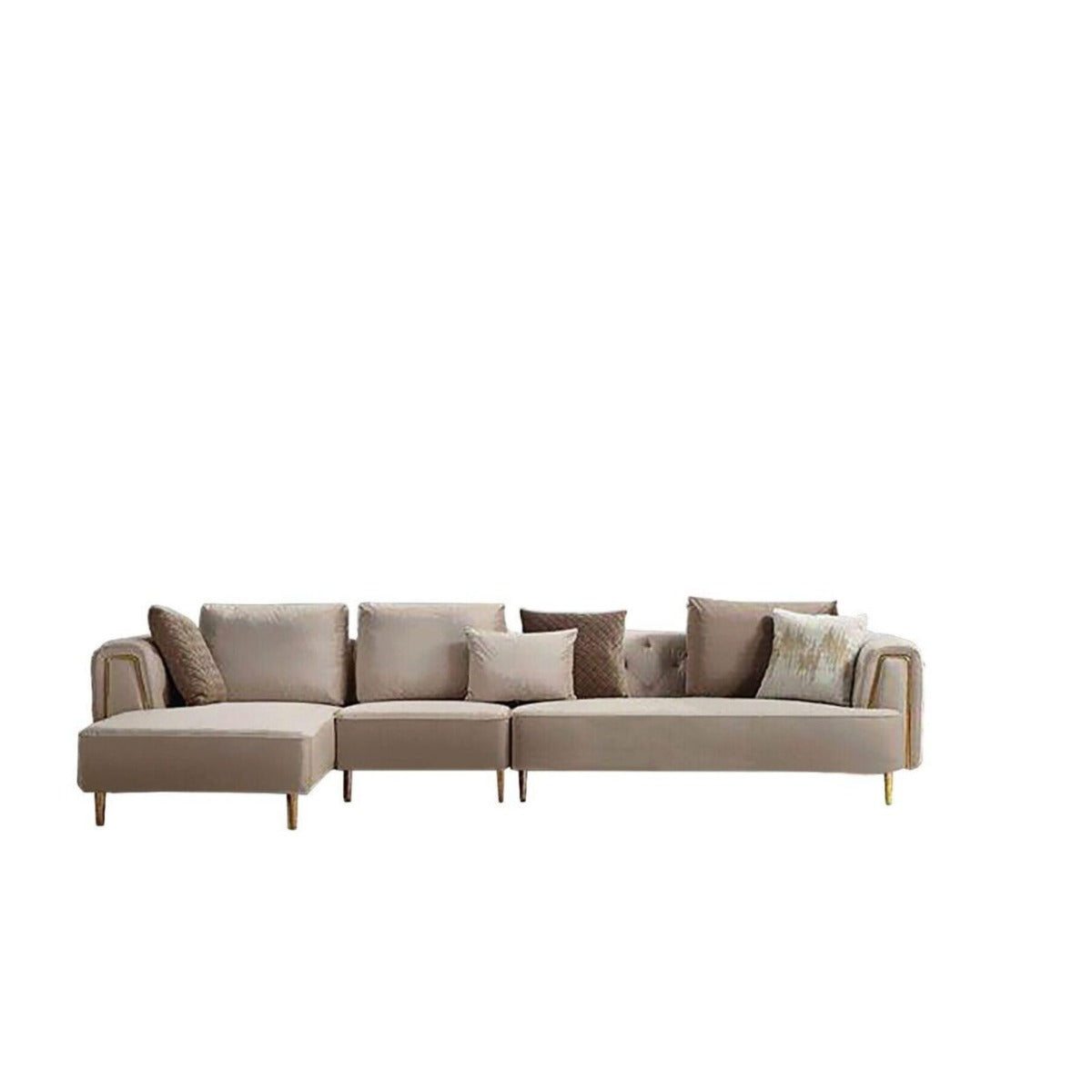 American Eagle LD831R Cream Velvet Sectional