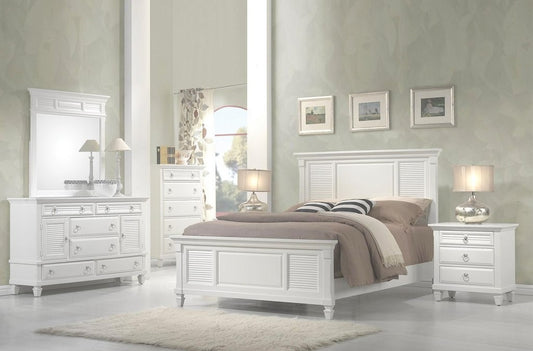 Colección de dormitorio Winchester de Alpine Furniture - Acabado blanco