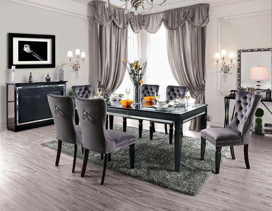 Alena 7 Pc Dining Set - Black Finish