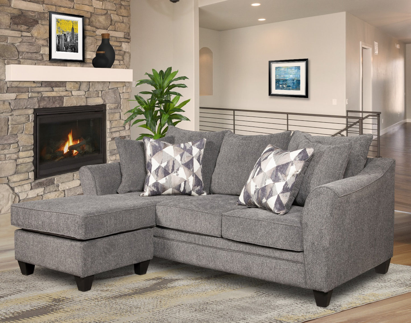 Home Source Atlantis Reversible Sofa Chaise - 2 Colors