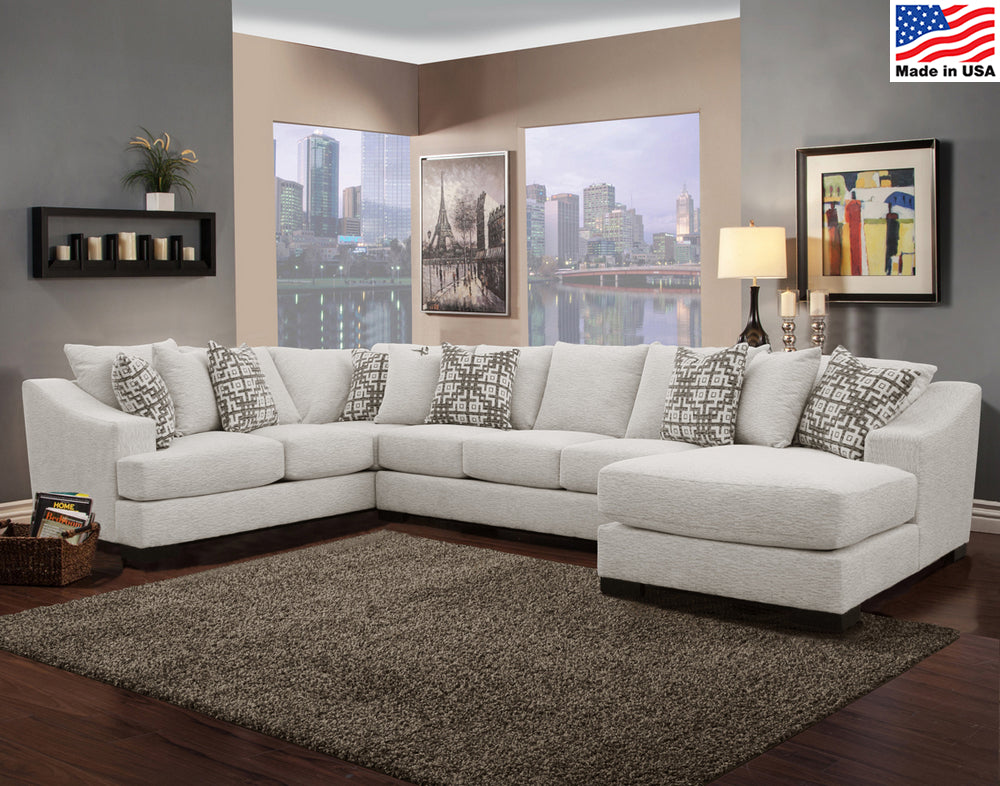 Comfort Industries Atlas 3 Pc Sectional - Living White