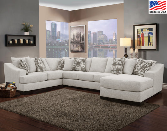 Comfort Industries Atlas 3 Pc Sectional - Living White