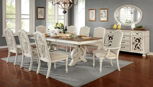 Arcadia 9 Pc Dining Set - White Finish