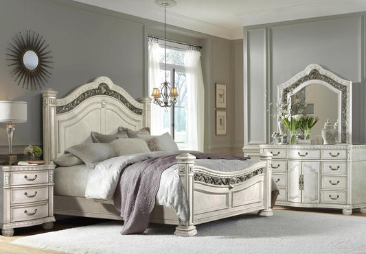 McFerran B162 Baja Bedroom Collection - Antique White Finish