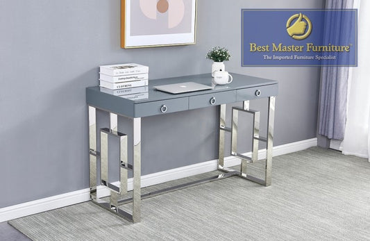 Computer Desk - Gray Lacquer BA211-GY