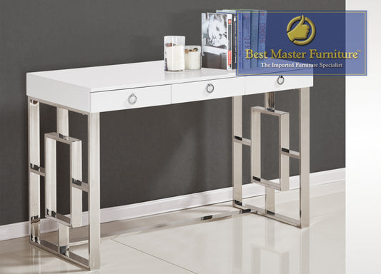 Computer Desk - White Lacquer Ba211-WH