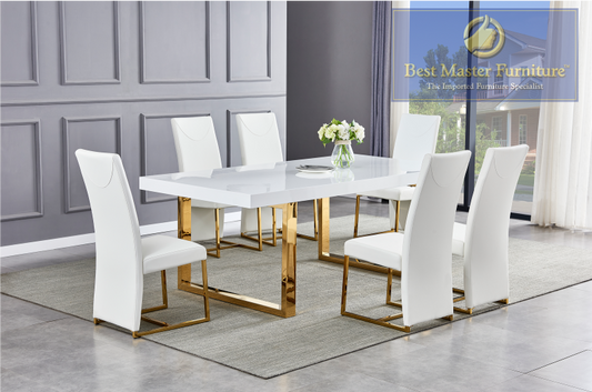 BA222 Colección de comedor moderna de 7 piezas - 3 opciones de sillas