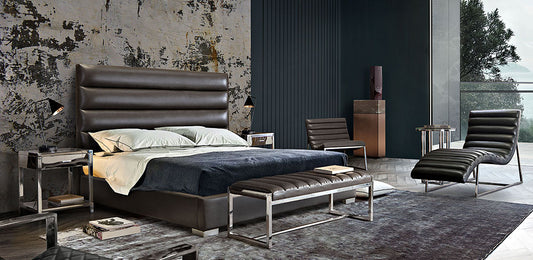 Bardot Grey Low Profile Bed by Diamond Sofa