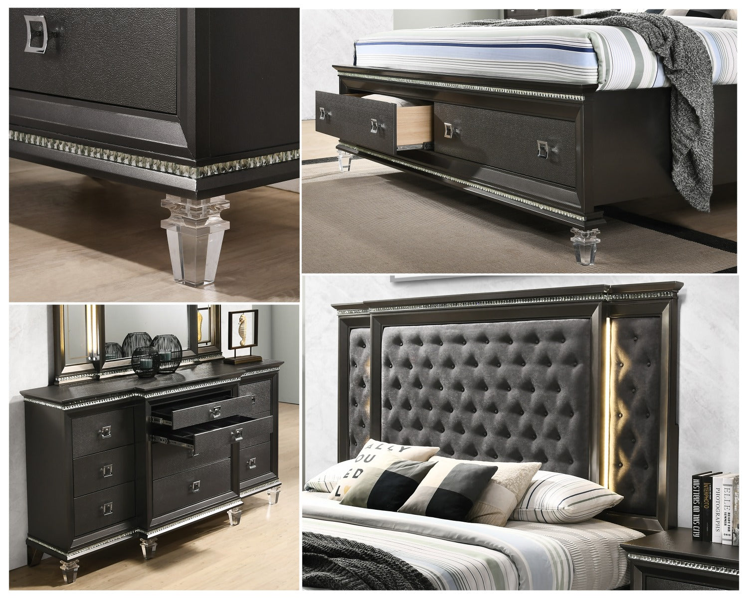 Magnum 4 PC Queen Bedroom Set - Clearance