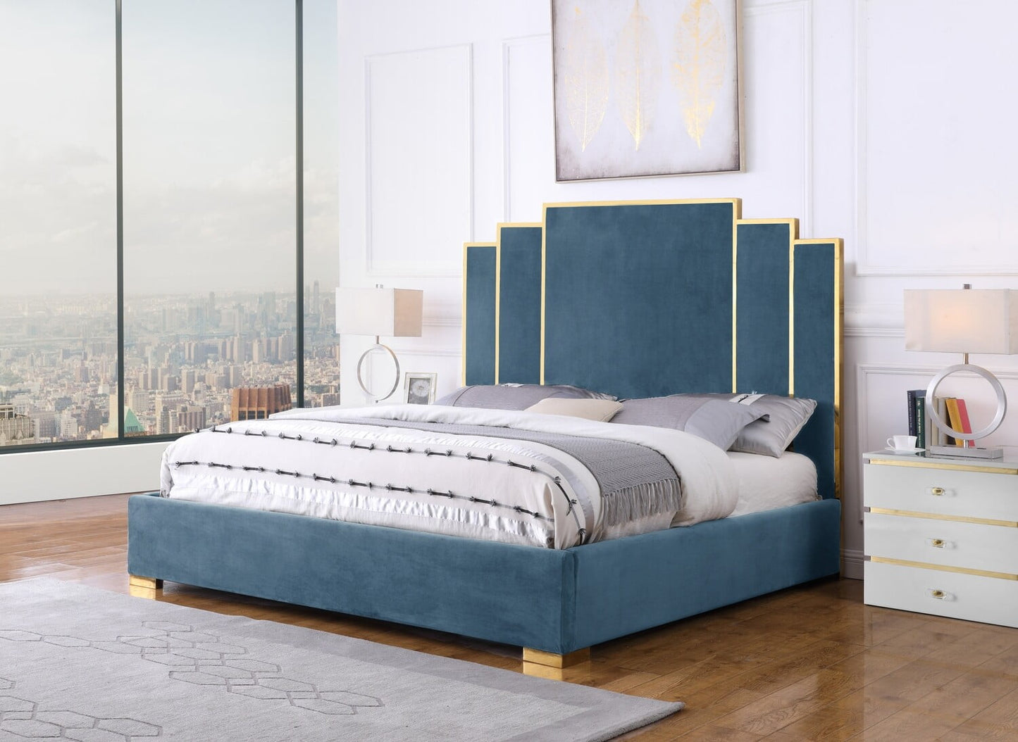 Cama con plataforma Roswell - Rey oriental