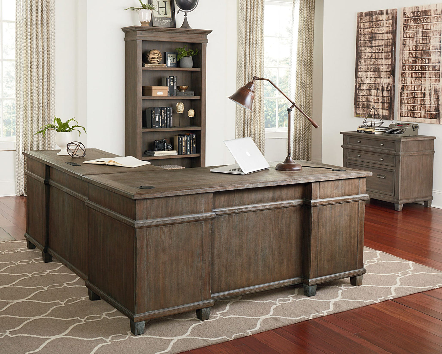 Martin Furniture Carson L Shape Desk Set