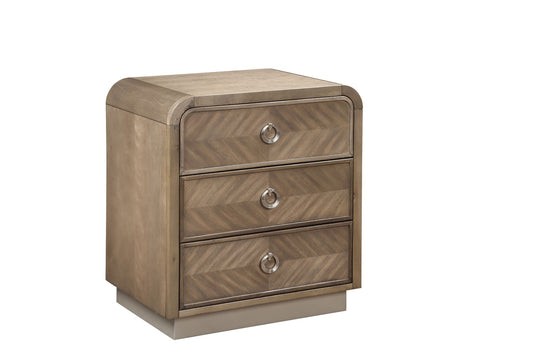 Cascade 3 Drawer Nightstand