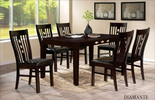 Diamante Dining Collection - Cappuccino Finish