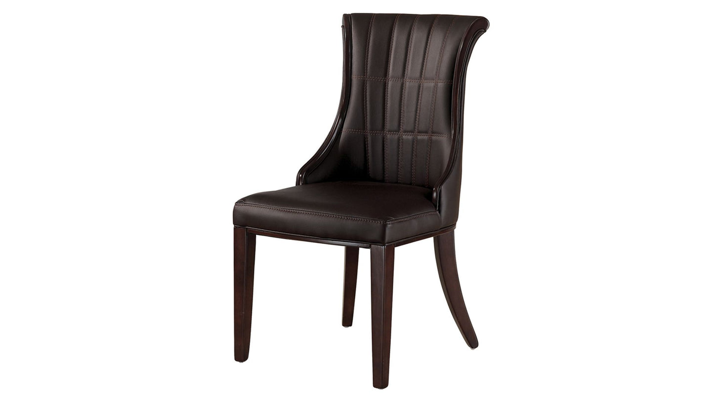 H7023 Silla auxiliar de PU marrón oscuro