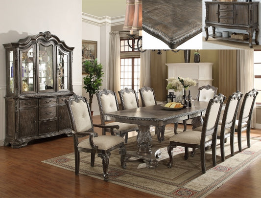 Kiera 7 Pc Dining Set B2151 - Gray Finish