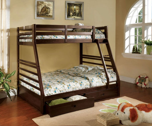 California CM-BK588 Twin Full Bunk Bed - 4 Colors