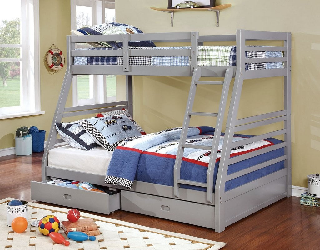 California CM-BK588 Twin Full Bunk Bed - 4 Colors