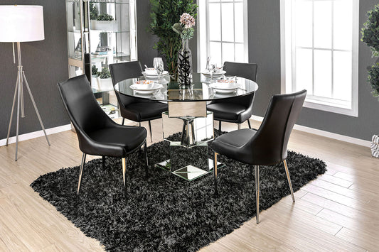 Izzy 5 Pc Dining Set CM3384RT-BK - Black