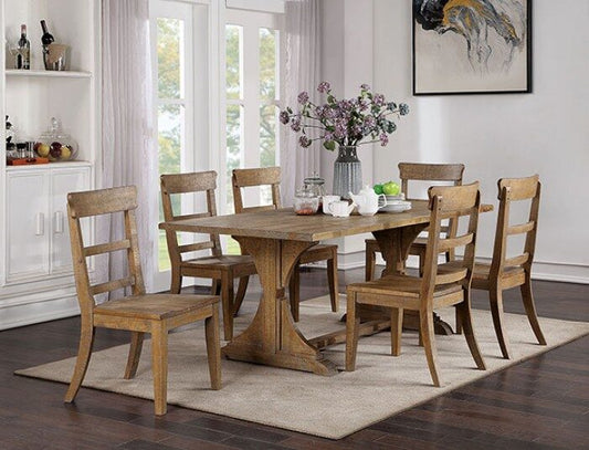 Colección de comedor Leonidas de madera maciza - Negro natural o antiguo