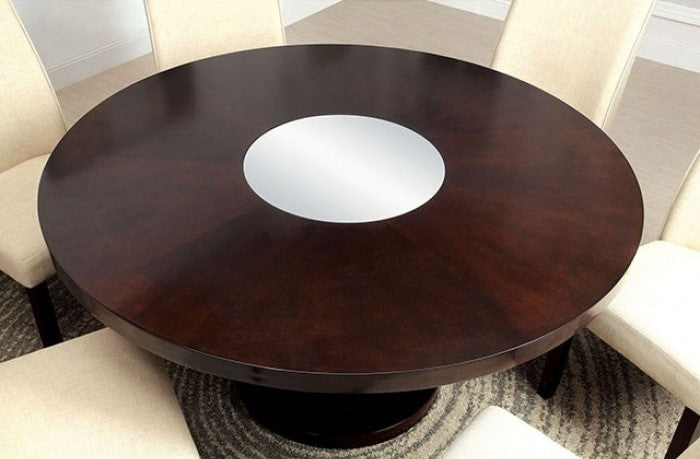 Cimma Colección de comedor redondo de 5 piezas CM3556 con Lazy Susan