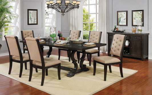 Patience CM3577 Dining Collection - Dark Walnut Finish