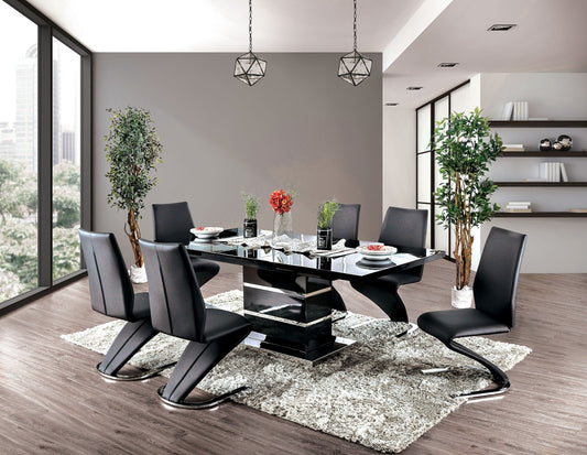 Midvale 7 Pc Dining Set - Black