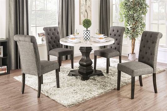 Elfredo 5 Pc Dining Set - Grey Chair