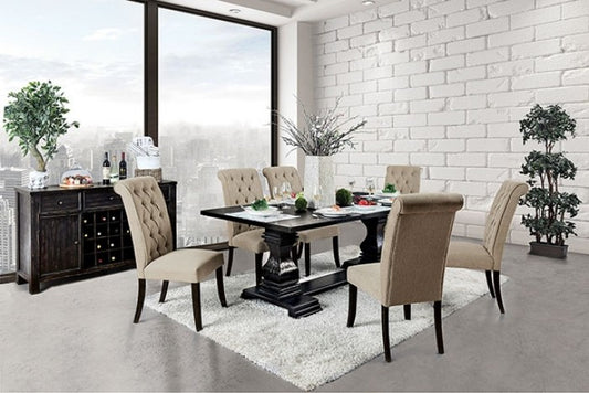 Nerissa 7 Pc Dining Collection - Gray Chairs